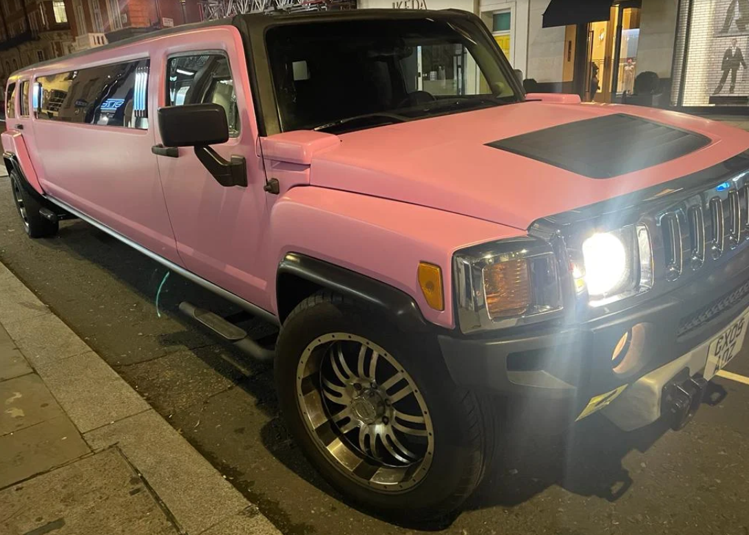 pink limousine hire Manchester